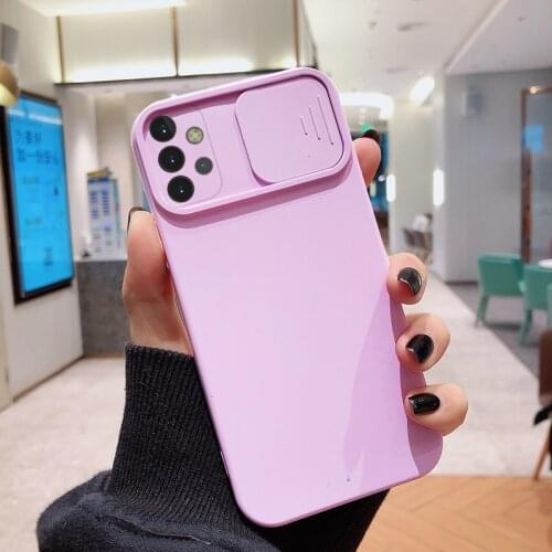 Solid Color Camera Lens Protection Phone Case For Samusng Galaxy A52 A72 A32 A12 A21S A10S Shockproof Soft Silicone Back Cover