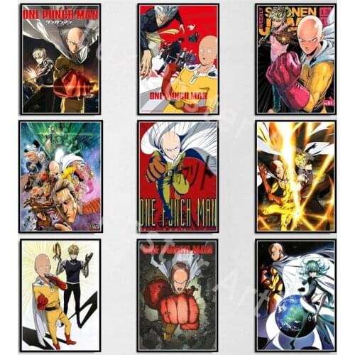 One Punch Man Home Decor Prints Anime Japan Painting HD Pictures Wall Art HD Modular Canvas Poster Bedside Background No Frame