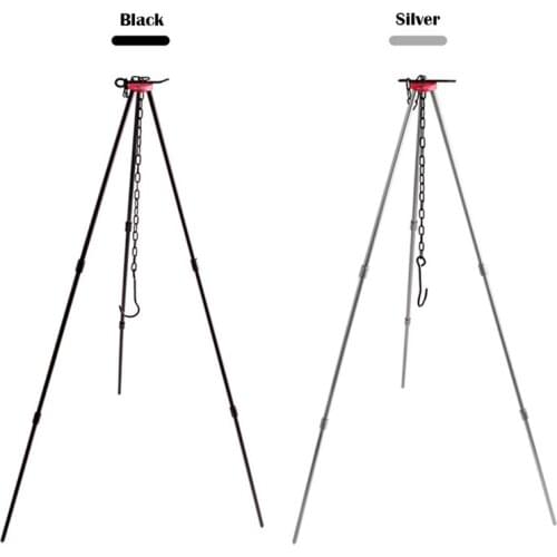 Camping Bonfire Tripod Portable Triangle Support Camping Bonfire Frame Outdoor Marching Pot