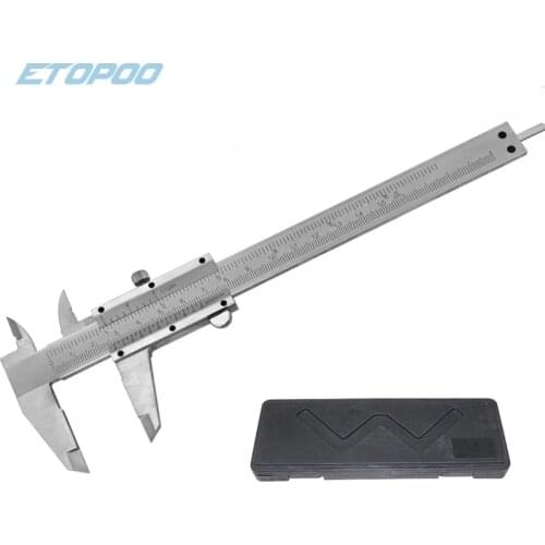 0-150mm/0.02mm 0.05mm Carbon Steel Vernier Calipers Depth Stair Calipers Forging Building Hand Tools Measuring Instruments