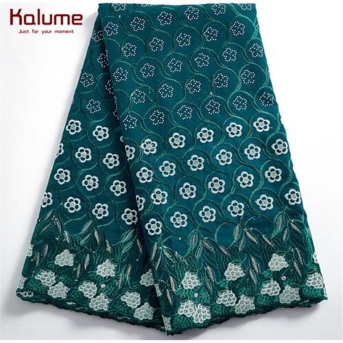 Kalume Swiss Voile African Cotton Lace Fabric 2021 High Quality Switzerland Nigerian Lace Fabric Tissue For Women Dress F2429