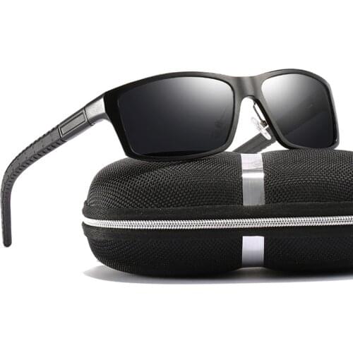 Sports Al-mg Shield Black Sun Glasses Polarized Sunglasses Custom Made Myopia Minus Prescription Polarized Lens -1 to -6