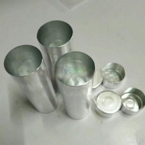 100 pcs dental laboratory aluminum cartridge with flexible acrylic dentures with 25.5mm diameter aluminum tube