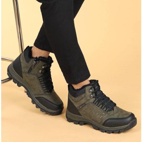 Thermo Cold and Water Resistant Green Mens Sport Boots