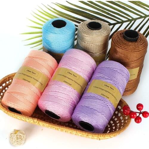 Three-Ply Polypropylene Twisted String Handmade DIY Hook Cushion Hook Hat Shoe Stitching Thread Doll Line Coarse Yarn