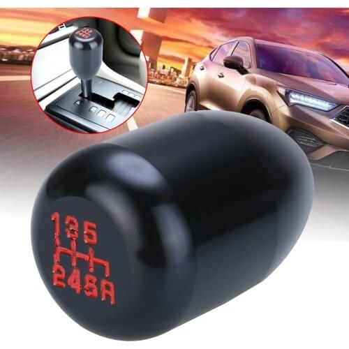 Universal 6 Speed Gear Shift Knob Black Durable Aluminum Alloy Auto Gearstick Head Knob M10x1.5 For Honda Acura RSX Civic