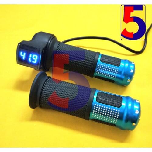 12V-99V Ebike LCD Twist Grips Throttle / Half Twist throttle voltage display with 3 Speed Switch/ Cruise function/Power Switch