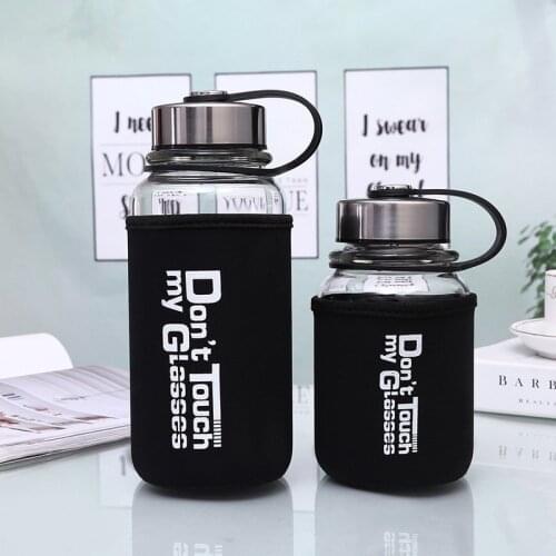 750ML 1000ML High Quality Glass Water Bottle Travel Tea Cup With Infuser My Drinking Glass Bottle coupe bouteille en verre