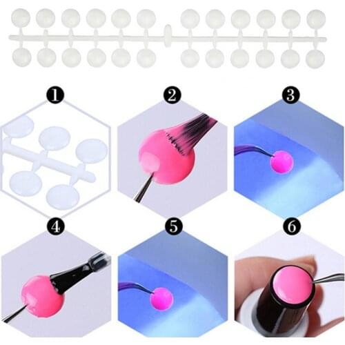 1 Set Nail Color Cards Exquisite Nail Decor Plastic Women Nail Swatches Sticks Display Tips for Nail Polish Bottle Hat