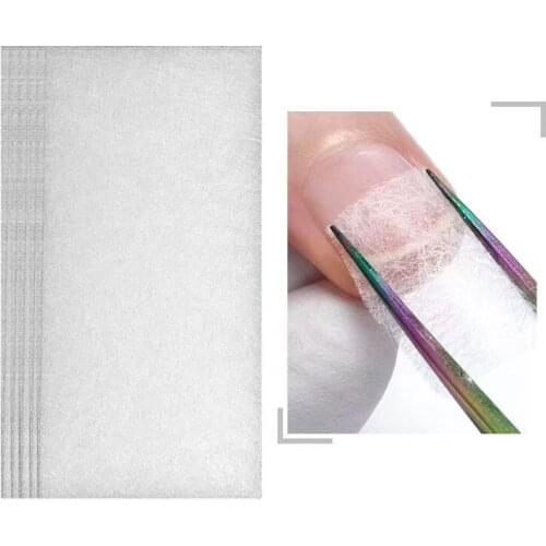 10pcs/pack Non-woven cotton for Nail Extension Tips Manicure Salon Tool Curvature Clips Silk Wraps D0033