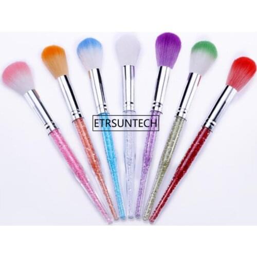 100pcs Colorful Nail Tools Brush Remove Dust Powder For Acrylic Nails Nail Art Dust Cleaner Nail Brush F3196