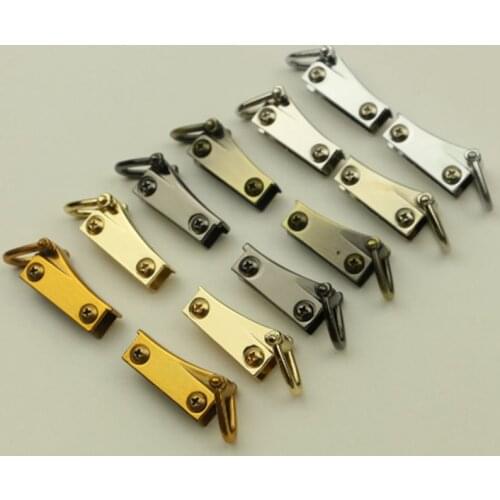 2 Pairs Handbags Shoulder Metal Sides Hanging Clip Buckles Bag Chain Strap Clasp Hook Hardware Leather Accessories