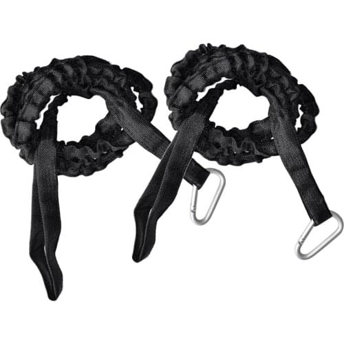 2 Pieces 61.4'' Cinch-Lock Webbing Kayak Canoe Paddle Fishing Rod and Gear Leashes with Carabiner for Water Sports