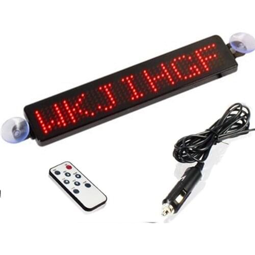 23cm 12V Led display Board Programmable English for Motorcycle LED sign scrolling text LED advertising screen Light