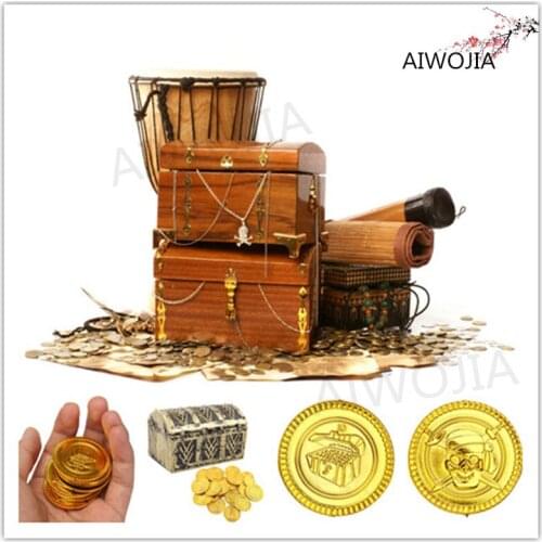 50Pcs Kids Toys Game Coins Plastic Jumbo Bunches Chests Decorative Kids Childrens Novelty Toys Halloween Ornaments 8ZHH204