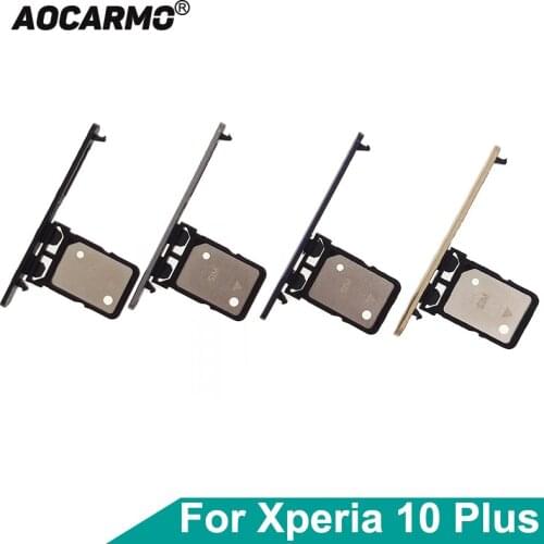 Aocarmo For Sony Xperia 10 Plus X10P i3213 i3223 i4213 i4293 Single SIM Card Holder Sim Tray Slot With Cover
