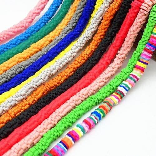 6mm Plum Flower Flat Polymer Clay Beads Chip Disk Loose Spacer Handmade Beads For DIY Jewelry Making Bracelet Finding