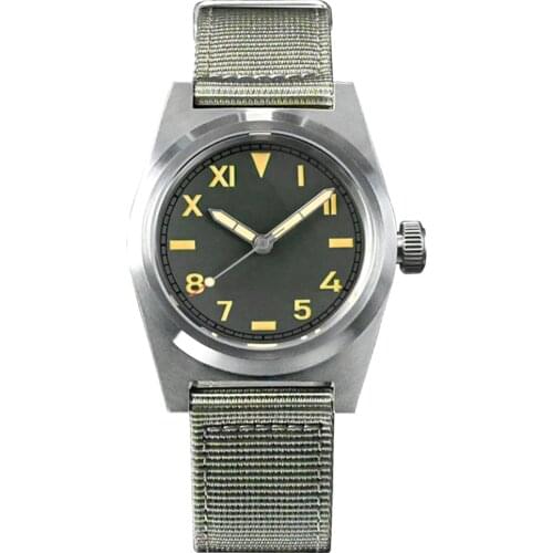 San Martin Mens Automatic Watches Men Pilot Watch Mechanical Wristwatch 200M Waterproof C3 Luminous Sapphire NATO Strap NH35