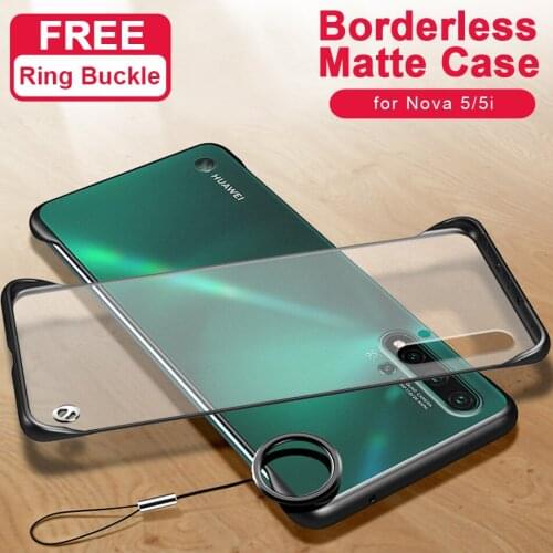 Nova 5 Case Frameless Ring Transparent slim Shockproof Bumper Back Cover For Huawei Nova 5i Case for Nova 5 Coque Funda