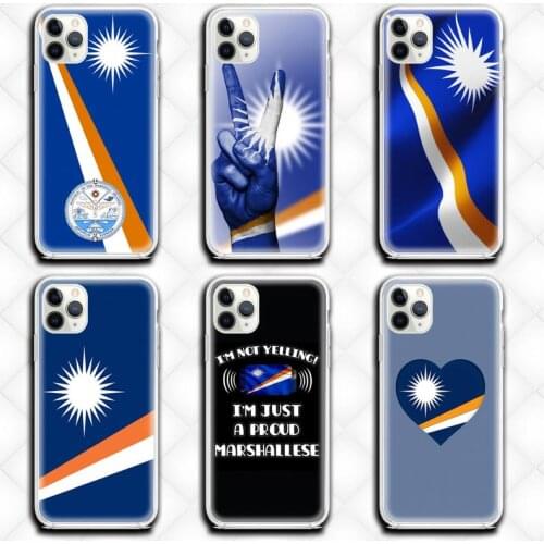 Marshall Island National Flag Coat Of Arms Phone Case Clear for iphone 12 11 Pro max mini XS 8 7 6 6S Plus X 5S SE 2020 XR cover