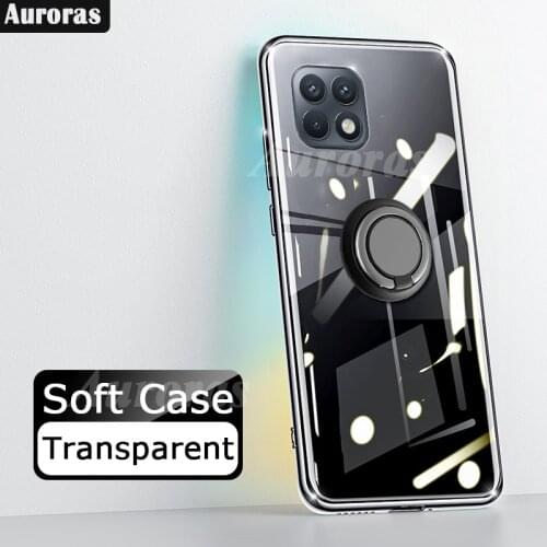 Auroras For Samsung A22 5G Case Anti-fall Clear Case Shockproof With Ring Soft Cover For Samsung Galaxy A22 4G Clear Case