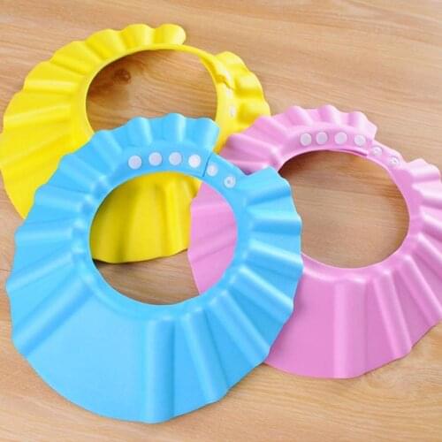 Children Baby Kids Waterproof Bathing Cap Shampoo Shower Protect Hat Soft Adjustable Visor Hat for Toddler, Baby Kids