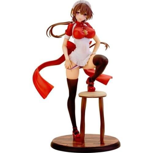 AlphaMax SkyTube STP AX-1804 Standing in Chair Anime Sexy Girls PVC Action Figure White apron 18CM Figure Model Toys Doll Gift