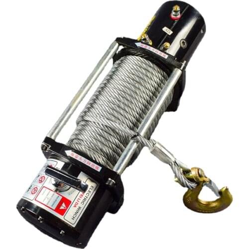 Electric Winch 12V Car Hoist Small Crane Traction Hoist Car off-Road Vehicle Self-Rescue 24V Hoister