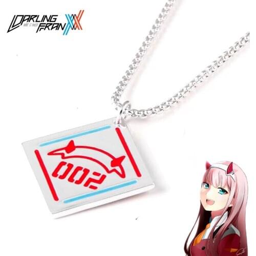 DARLING in the FRANXX Logo Pendant Anime 02 Zero Two XX Cospaly Necklace Jewelry Accessories Birthday Gift