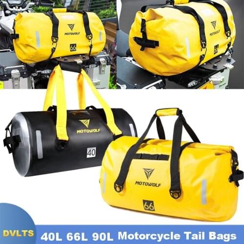 MOTOWOLF Motorcycle Waterproof Tail Bags Back Seat Bags Travel Bag Luggage Rear Seat Bag Pack 40L 66L 90L For BMW HONDA