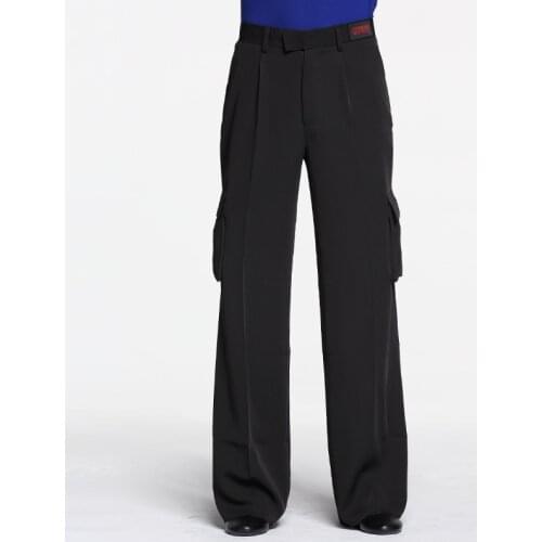 Men and women dance Pant male universal Multi Pocket dancing pants female Latin modern dance trousers wide leg trousers B-6011
