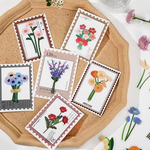 2PCS/Pack Shinning Blossom Flowers Stickers for Scrapbook Decoration DIY Diary Album Planner Girls Stationery School Supplies