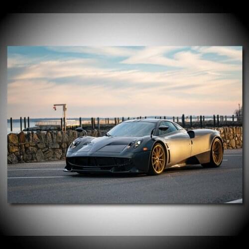 Pagani Huayra Pacchetto Tempesta Scozia Grey Car Posters Canvas Printed Wall Art For Home Decor Living Room Decorations