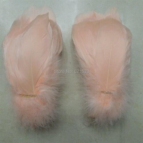 Feathers!200PCS/LOT! Blush Pink GOOSE NAGOIRE feathers, real feather for millinery, weddings, accessories, crafts/13-18cm long