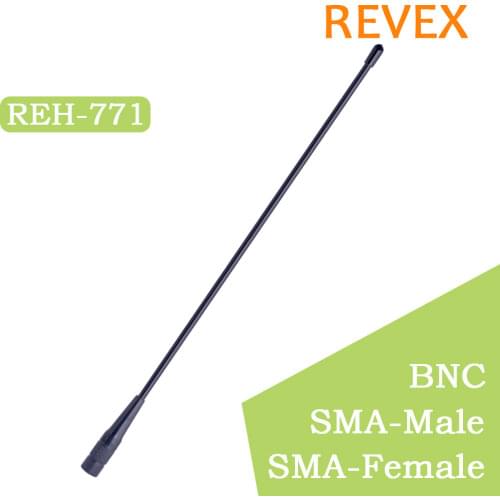 REVEX RP-771 BNC Two Way Radio Antenna Walkie Talkie 144/430MHz 20W 2.15dBi for Kenwood ICOM Motorola Vertex Wilson YAESU