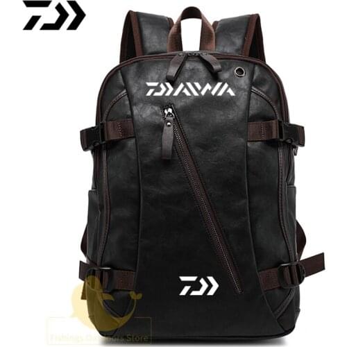 Outdoor Sport Fishing Backpack New Korean Style Mens Backpack Fashion Style Leather Middle School Student Schoolbag Mens Bag