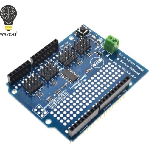 WAVGAT IIC I2C servo shield 16 Channel 12-bit PWM/Servo Driver-I2C interface PCA9685 For Arduino Robot PWM Uno Mega R3 Replace
