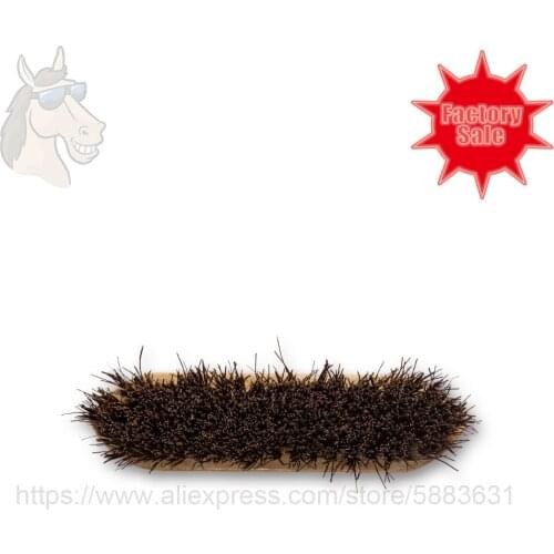59 8008P 8-1/2'' wooden grip dandy brush stiff nature bristles 22*6cm wooden handle horse grooming brush factory direct sale