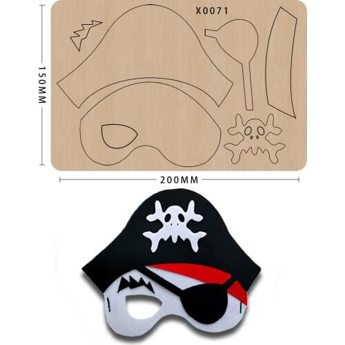 Stamping Wood Die Cut Cutting Machin Machine Metal Cutting Dies New Pirate Adventurer One-Eyed Suitable For Big Shot Machines