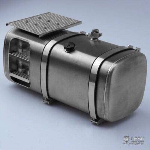 Right Metal LESU 119MM Simulation Tank with Pedal for 1/14 DIY Model RC TAMIYA Tractor Truck Scania