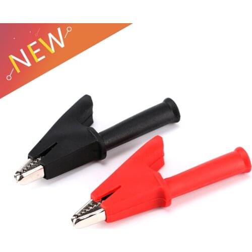 2PCS Battery Test Clip 55MM HV Alligator Clip For Banana Plug 4mm Multimeter Pen Cable Probes Crocodile Clip Battery Car Auto