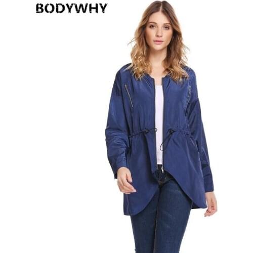 Spring Hot Sale Womens Long-sleeved Jacket Baseball Uniform In The Long Section of Solid Color Urban Casual Womens Clothing