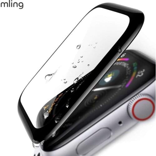 3D Curved Edge HD Watch Tempered Glass Protective Film for Apple Watch 3 2 1 38MM 42MM Screen Protector for iWatch 4/5 40MM 44MM