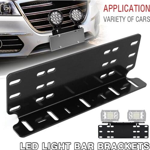 1pc Aluminium Alloy Front Bumper License Plate Mount Bracket 4x4 LED Work Light Bar Driving Lamp Fog Light Holder