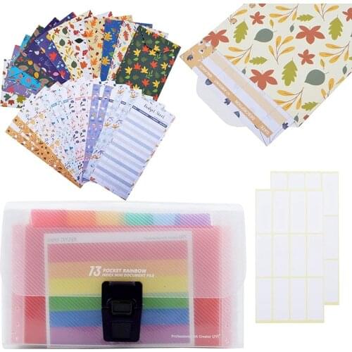 13 Pockets Mini Accordion File Organizer, A6 Size Expanding File Folder for Coupons, Receipt