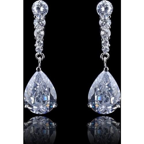 2015 Hot Sale Classic AAA Zircon Crystal Dangle Earrings GLE0242