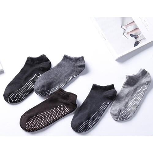 2021 New Men Socks Four Seasons Cotton Non-slip Socks For Men Boat Socks 5 Pairs
