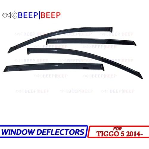 For Chery Tiggo 5 2014- car window deflectors wind sun guard rain vent visor cover car styling accessories