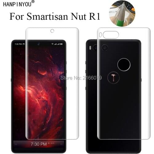 For Smartisan Nut R1 R2 Soft TPU Front Back Full Cover Screen Protector Transparent Protective Film + Clean Tools