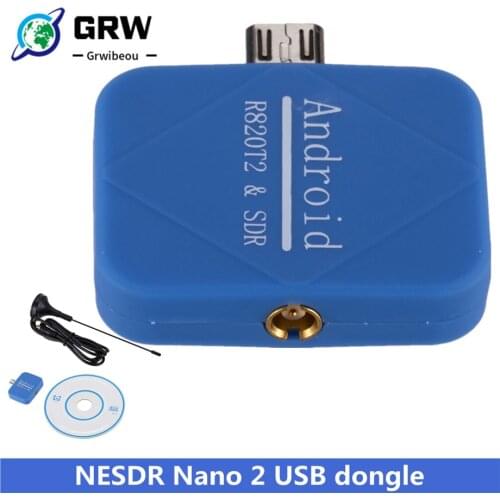 GRWIBEOU Android Phone SDR+R820T2 Mini RTL-SDR and ADS-B Receiver NESDR Nano 2 USB Dongle